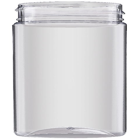 20 oz. Clear Straight Sided Round PET Jar